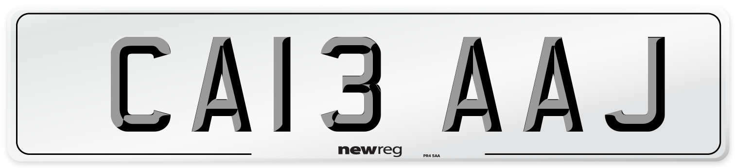 CA13 AAJ Number Plate from New Reg